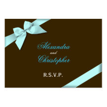Cinta RSVP Minicard de la aguamarina Plantillas De Tarjetas Personales