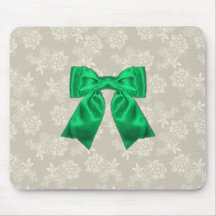 Cinta verde elegante en el cordón Mousepad