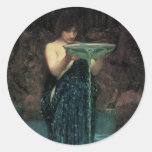 Circe Invidiosa, Waterhouse de JW, Victorian del v Pegatina Redonda