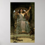 Circe que ofrece la taza a Ulises por el Waterhous Posters
