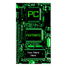 Circule el verde "PC repara" blanco de la tarjeta 