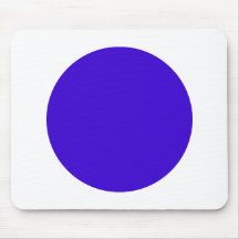 Círculo - azul del DP en blanco Tapete De Ratones