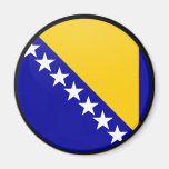 Círculo de la bandera de la calidad de Bosnia y He Imanes