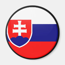 Círculo de la bandera de la calidad de Eslovaquia Imanes De Nevera