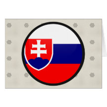 Círculo de la bandera de la calidad de Eslovaquia Felicitaciones