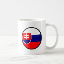 Círculo de la bandera de la calidad de Eslovaquia Taza