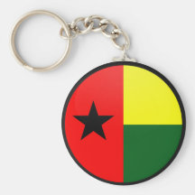 Círculo de la bandera de la calidad de Guinea-Biss Llavero Personalizado