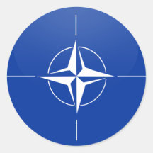 Círculo de la bandera de la calidad de la OTAN Pegatina