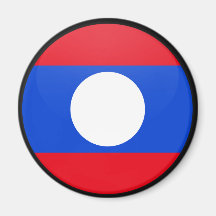 Círculo de la bandera de la calidad de Laos Iman De Nevera