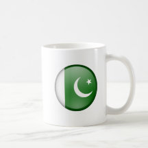 círculo de la bandera de Paquistán Taza