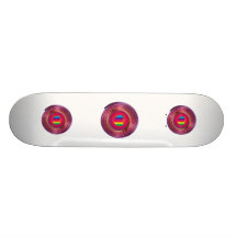Círculo de los años 60 del amor patines personalizados