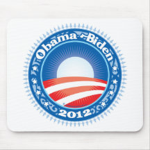 Círculo de Obama Biden 2012 Alfombrillas De Ratón