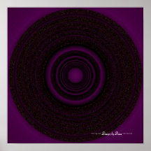 Círculo del fractal púrpura impresiones