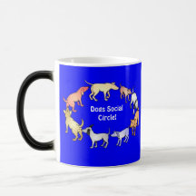 ¡Círculo del Social de los perros! Tazas De Café