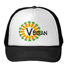 Círculo del vegano de Sun de las zanahorias Gorra