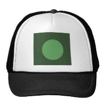 Círculo entero del punto verde gorros bordados