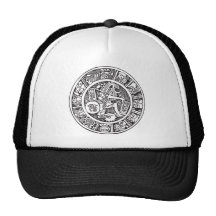 Círculo maya, jeroglífico mexicano (maya) gorro de camionero