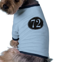 Círculo negro #72 camisa de perrito
