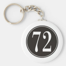 Círculo negro #72 llaveros personalizados