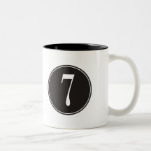 Círculo negro #7 tazas de café