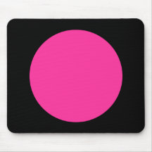 Círculo - rosas fuertes y negro tapete de ratones