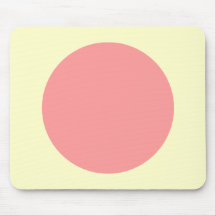Círculo - suavemente rosa con amarillo claro tapete de raton