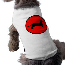 círculo trasero del doxie camisa de perrito