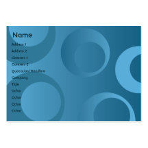 Círculos azules - rechonchos tarjetas de negocios
