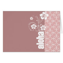 Círculos de color de malva; Hawaiana Tarjeta