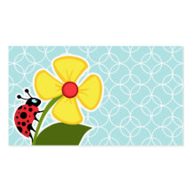 Círculos de los azules cielos; Mariquita Plantillas De Tarjetas De Visita