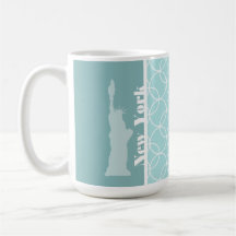 Círculos de los azules cielos; Nueva York Taza De Café
