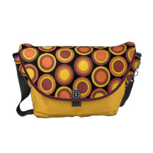 Círculos de tonalidad retros del otoño del círculo bolsa de mensajeria 