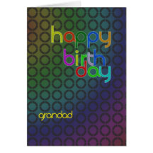 Círculos del cumpleaños para el Grandad Tarjetón