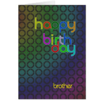 Círculos del cumpleaños para el hermano tarjetón