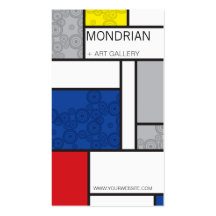 Círculos retros de Stijl del arte minimalista de M Tarjetas De Visita