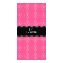 Círculos retros rosados conocidos personalizados tarjetas personales