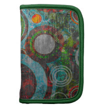 Círculos retros verde, rojo, azul, naranja del Gru Organizadores