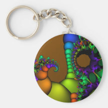 Círculos y burbujas del fractal llaveros personalizados