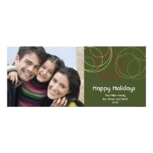 Círculos y tarjeta de la foto del navidad de los p anuncios  