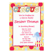 ¡circus1 la copia, le invitan a un fiesta del circ anuncio personalizado