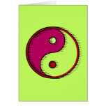 Ciruelo Yin Windblown verde Yang Tarjetón