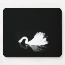 Cisne blanco de Mousemat, foto, personalizable Alfombrilla De Ratones