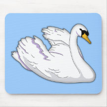Cisne de la natación alfombrilla de ratón