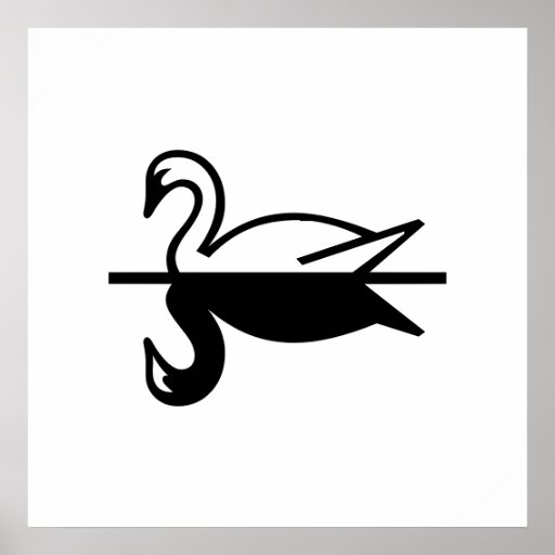 Cisne del art déco posters