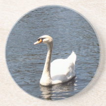 Cisne en el lago posavasos cerveza
