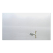 Cisne en la niebla tarjeta de visita