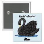 Cisne negro para la mamá pin