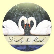 Cisnes elegantes en amor pegatinas