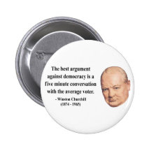 Cita 10b de Winston Churchill Pin