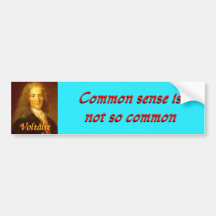 Cita 1 de Voltaire Pegatina De Parachoque